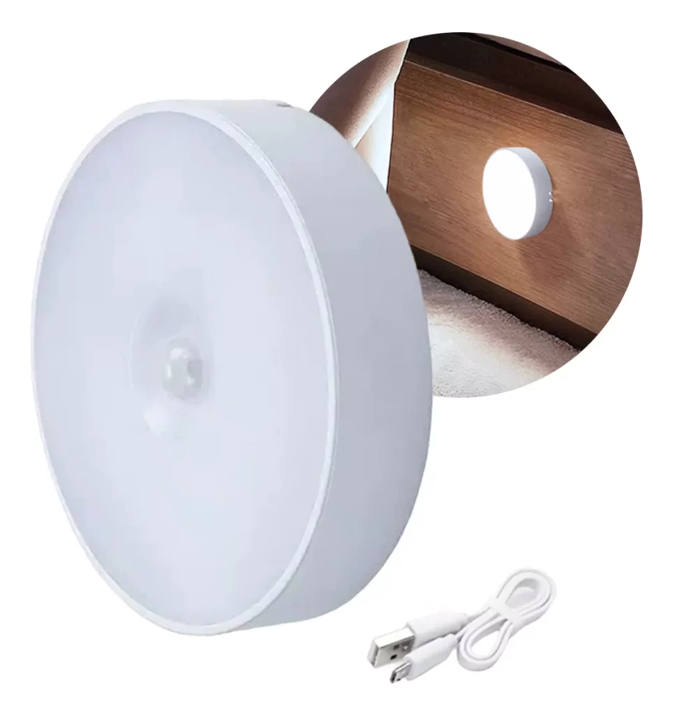Luz Emergencia Recargable Led Con Sensor De Movimiento