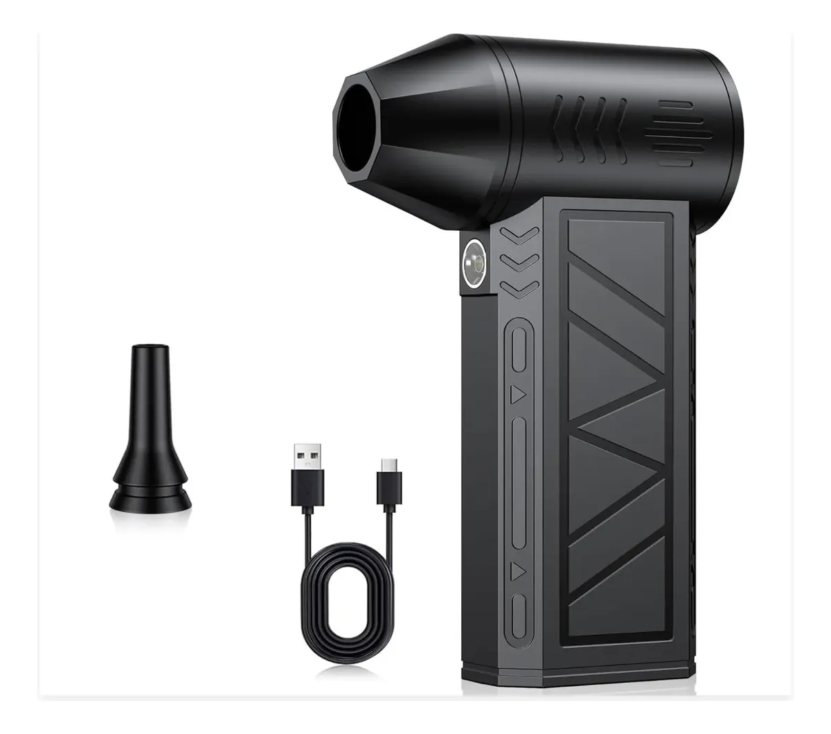 Soplador Portátil Turbo Recargable 3 Velocidades Con Luz