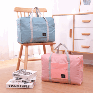 Bolso De Polyester Viaje C/ Cierre Y Bolsillo Plegable