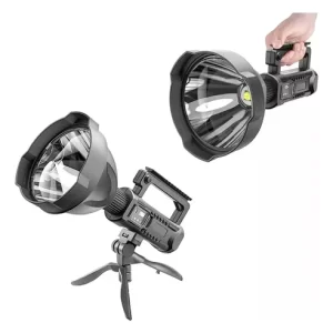 Reflector Linterna Buscahuellas Recargable Led Con Tripode