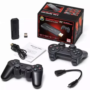 consola juegos game stick x2 + 2 joystick inalambricos