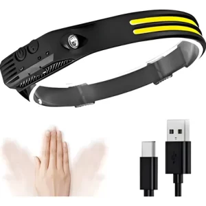 Linterna Vincha Led Minero Luces Recargable Con Sensor Usb