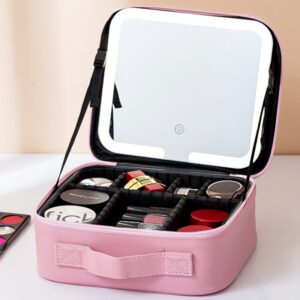 Estuche Porta Cosmeticos Espejo Led Neceser Maquillaje
