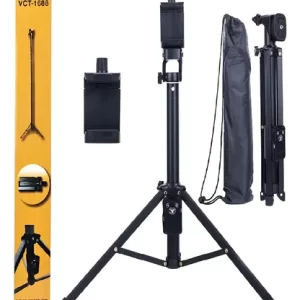 rípode Selfie Stick, Trípode Extensible Para Teléfono Móvil Negro.