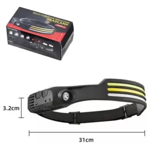 Linterna Vincha Minera 3 Led Recargable Usb Con Sensor
