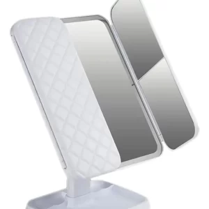 Espejo Triple Con Luz Led Usb Maquillaje Make Up