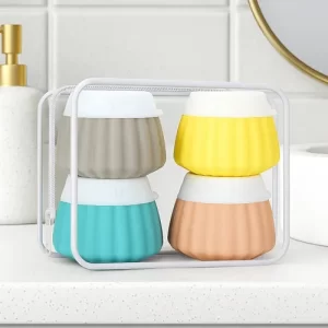 Neceser Para Viaje Set De Potes 40 Ml Contenedores Silicona