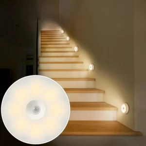 Luz Sensor Usb Imantada Ropero Alacen Escalera Luz blanco frio y blanco Calido