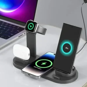SOPORTE  PARA CARGADOR  RELOJ Y AURICULAR 5 En 1