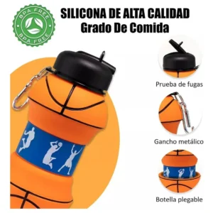 Botella Plegable Silicona 550 Ml Flexible