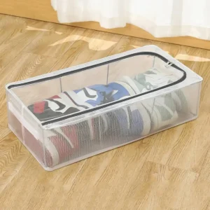 organizador plegable zapatills transparente con cierre