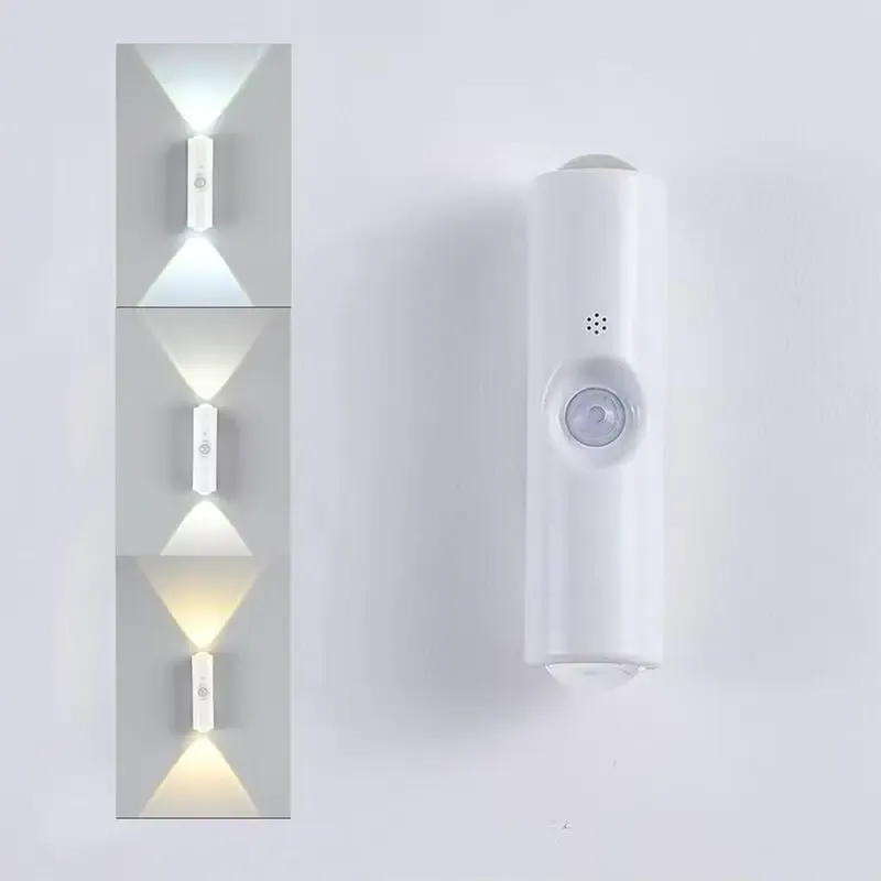 Lámpara Led Pared Con Sensor Bidireccional Blanco Cal/frio