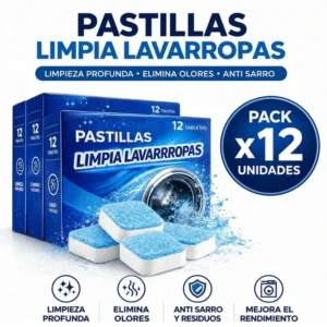 Pastillas Limpiadoras para Lavarropas (Pack x12)