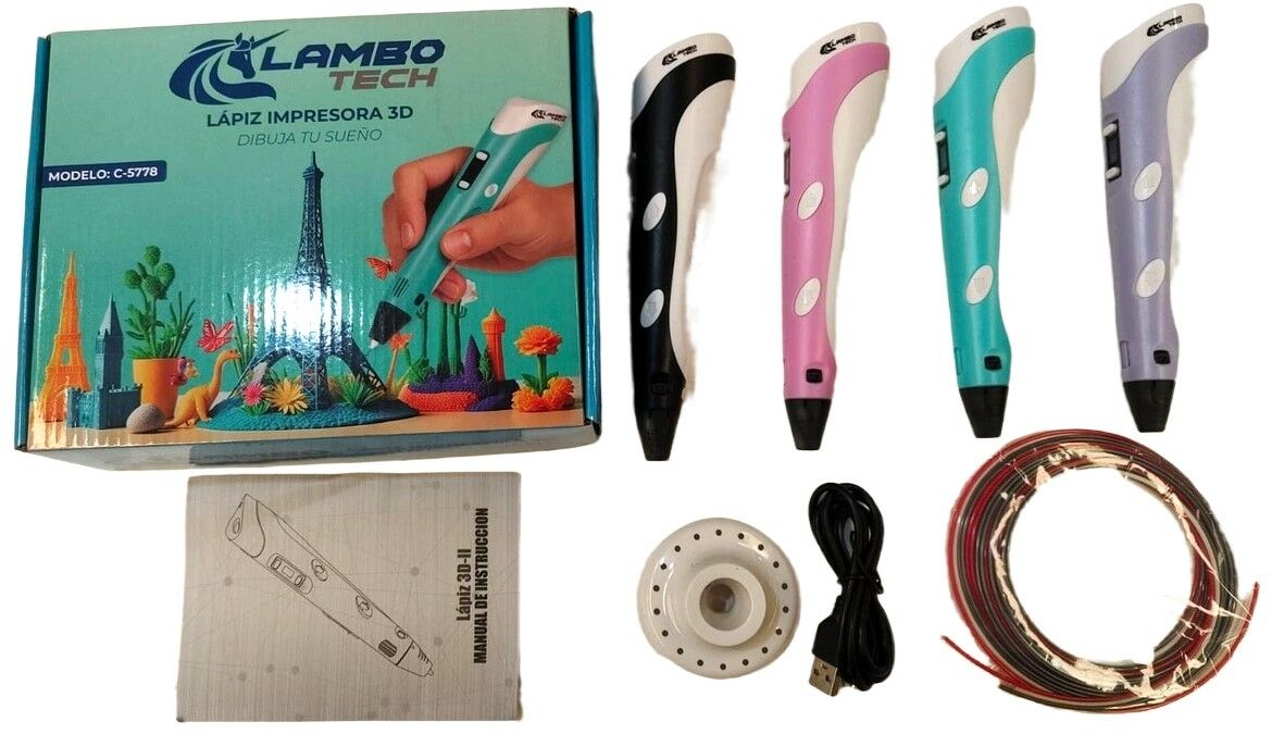 LAPIZ DE IMPRESION 3D+FILAMENTOS LAMBO TECHC