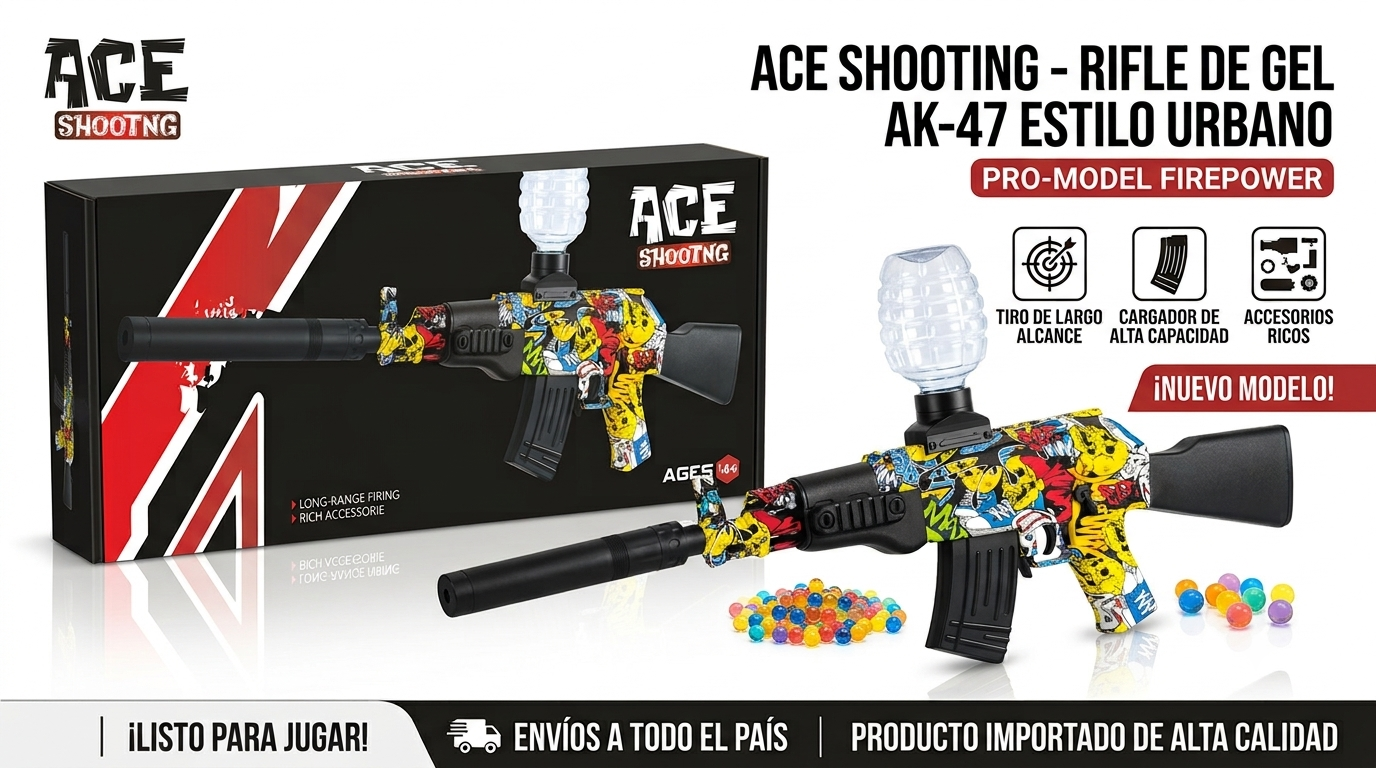 Pistola De Hidrogel Juguete M19 Usb Recargable Municiones