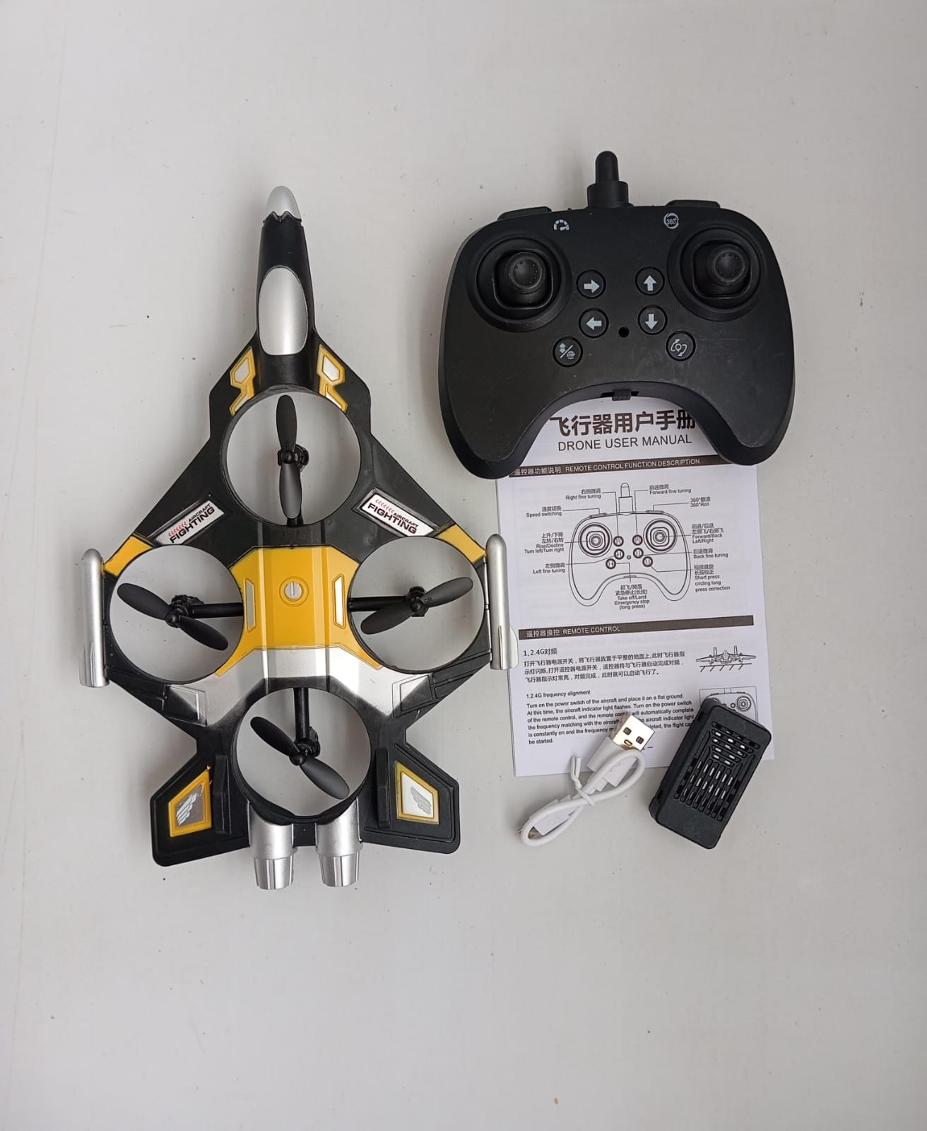 Mini Dron Avioncito Teledirigido Juguete Luces Cuadricoptero - Imagen 2