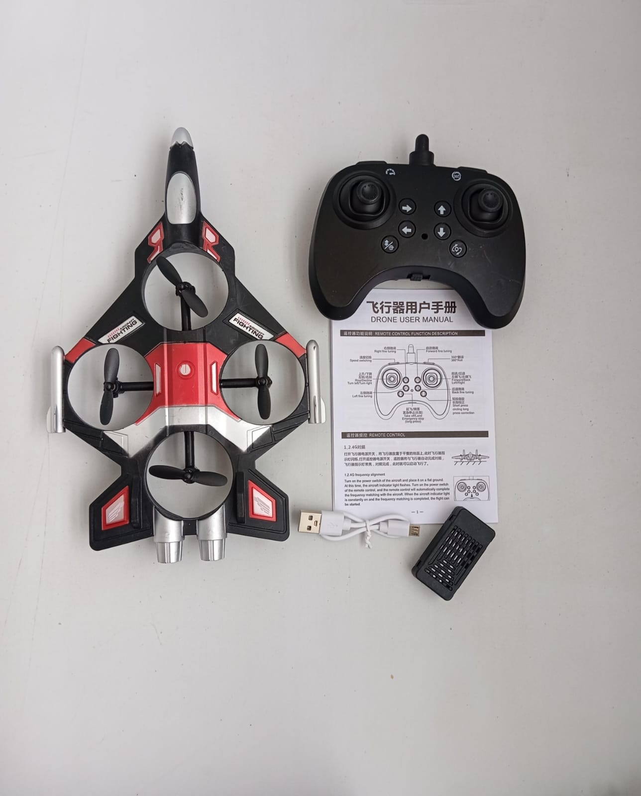 Mini Dron Avioncito Teledirigido Juguete Luces Cuadricoptero - Imagen 3