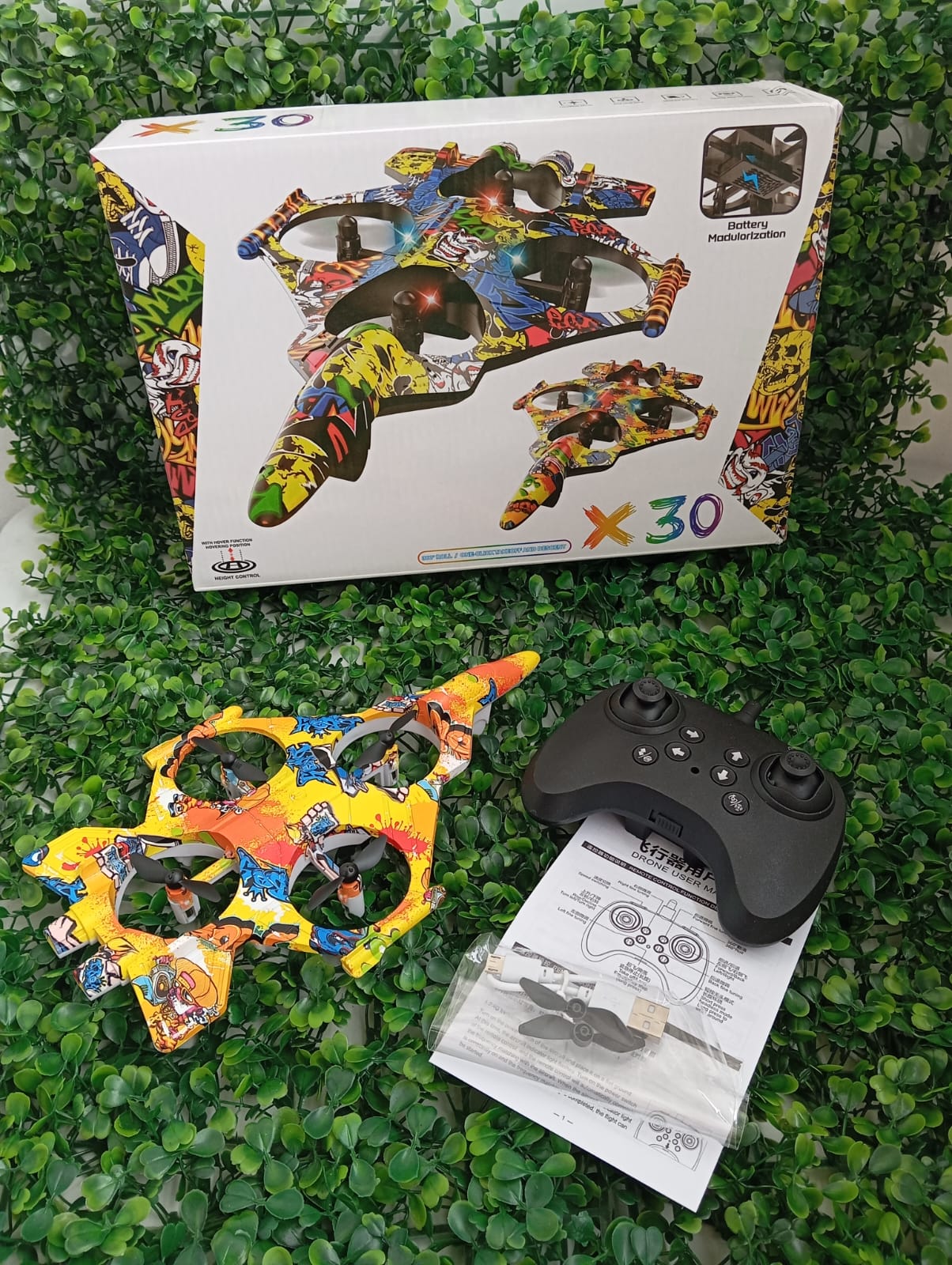 Mini Dron Avión Juguete X30 Fighter Graffiti Control Niños - Imagen 2