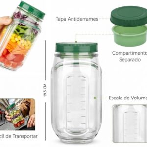 FRASCO PORTATIL PARA ENSALADAS