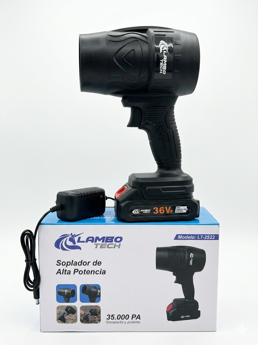 Soplador Turbo Inalámbrico 35000pa Con Batería 36v