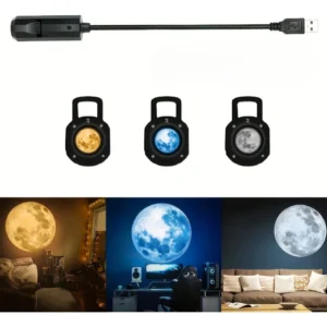 Lampara Proyector Luna Y Tierra Usb Decorativa.