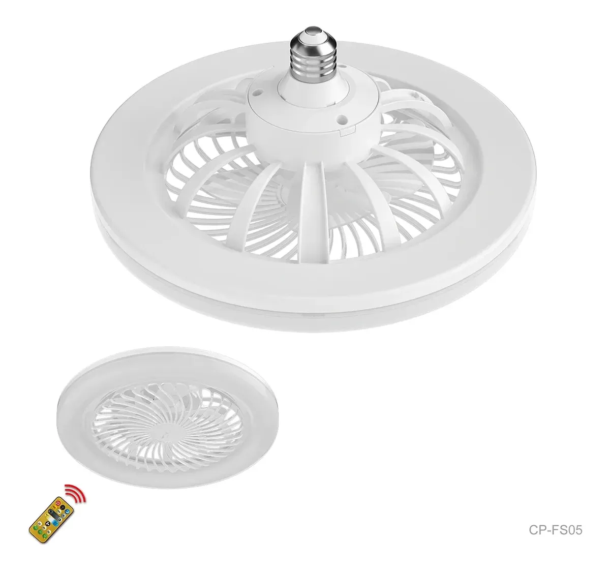 LAMPARA LED CON VENTILADOR 3 VELOCIDADES CON CONTROL REMOTO MODELO CP-FS05
