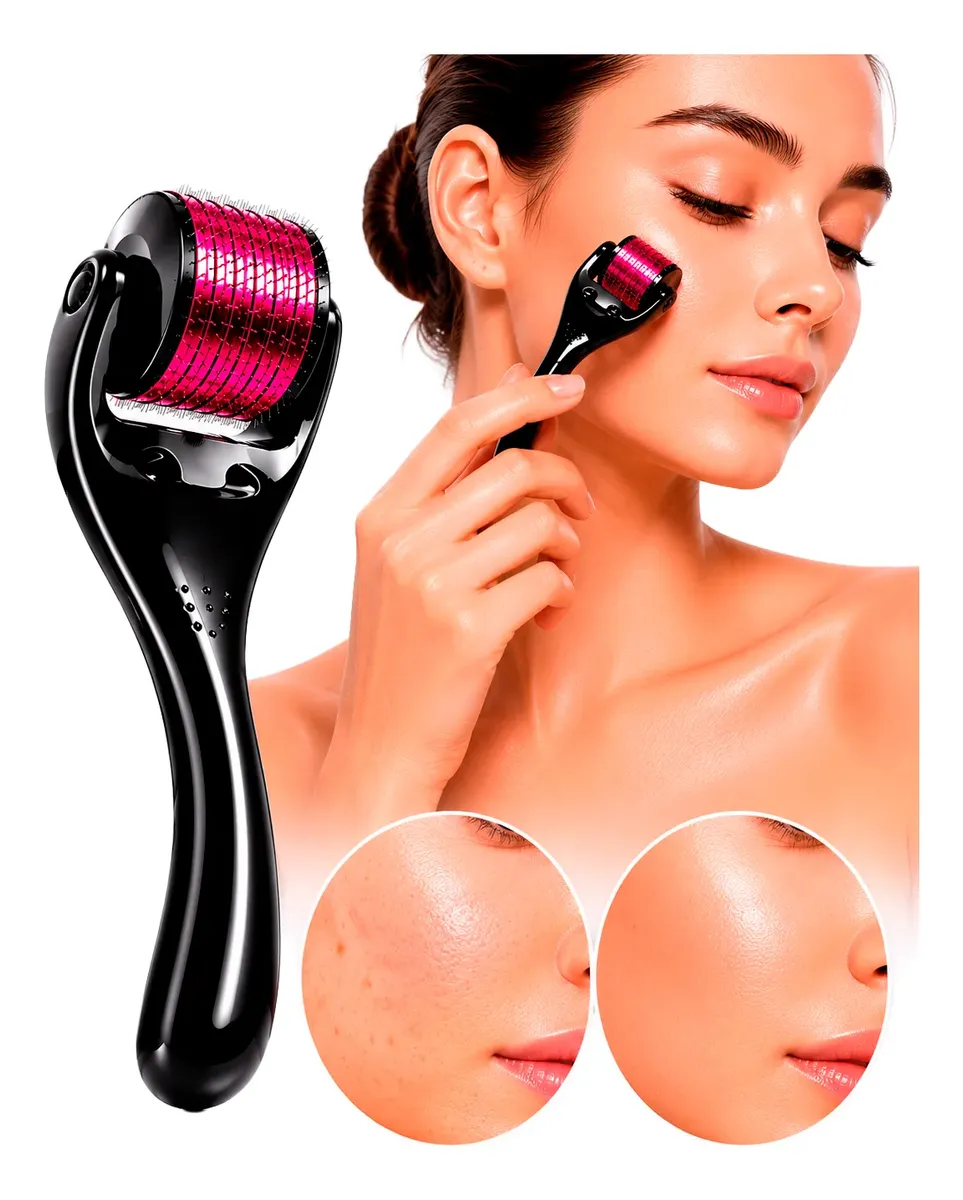 Rodillo Capilar Titanio 0.50 mm Facial Derma 540 Agujas