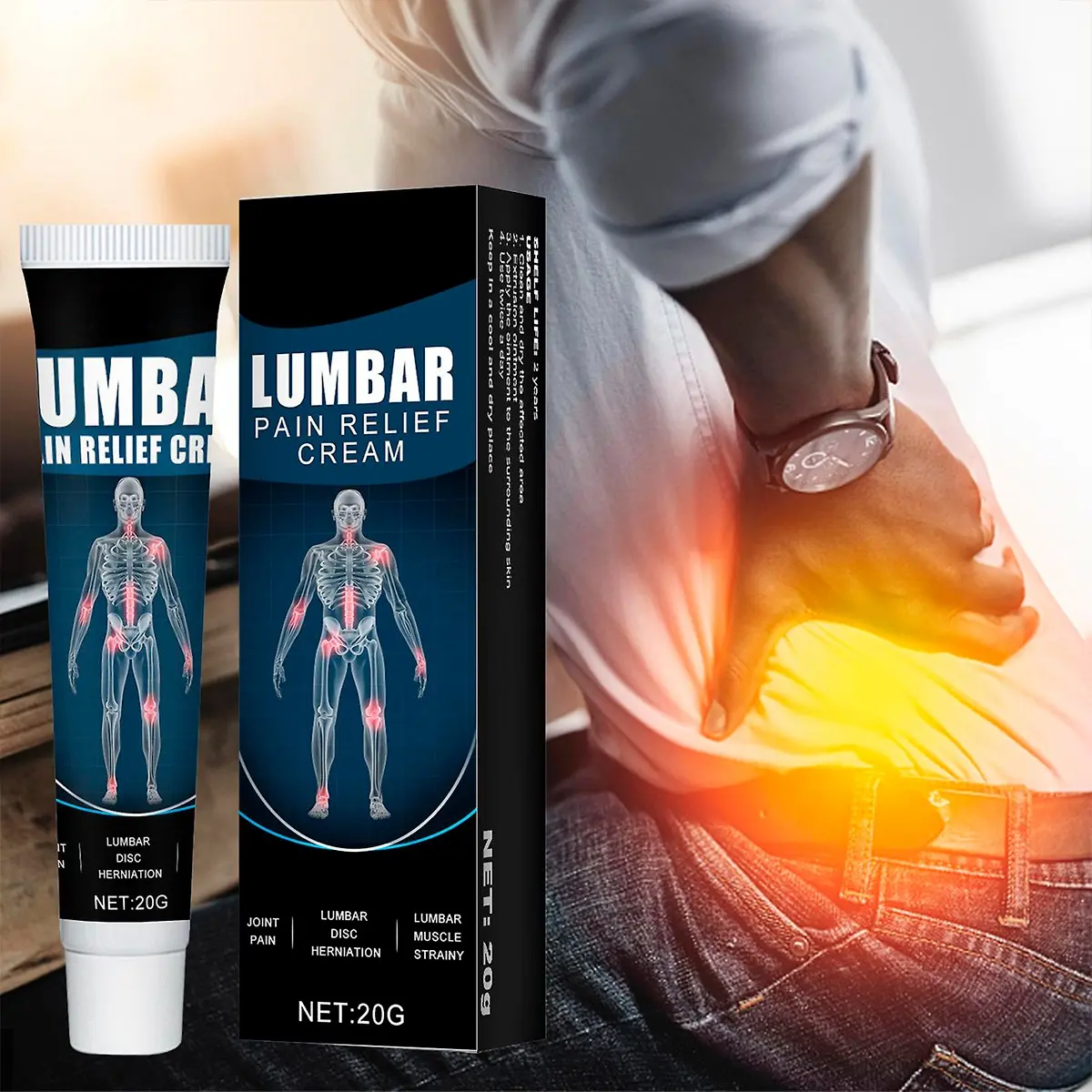 Crema Alivio Natural Espalda Rodilla Codo Cuello Muscular - Imagen 3