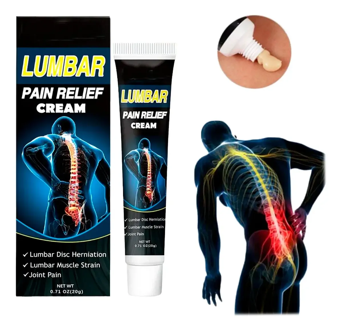 Crema Alivio Natural Espalda Rodilla Codo Cuello Muscular
