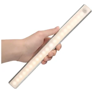 Luz Led Noche Sensor Movimiento Barra Recargable blanco cálido Usb 50cm